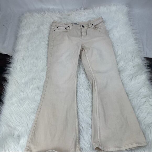 Free People Natural Lauren Canyon Flare Jeans - Picture 4 of 7